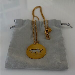 Marc Jacobs Gold Panther Pendant Necklace